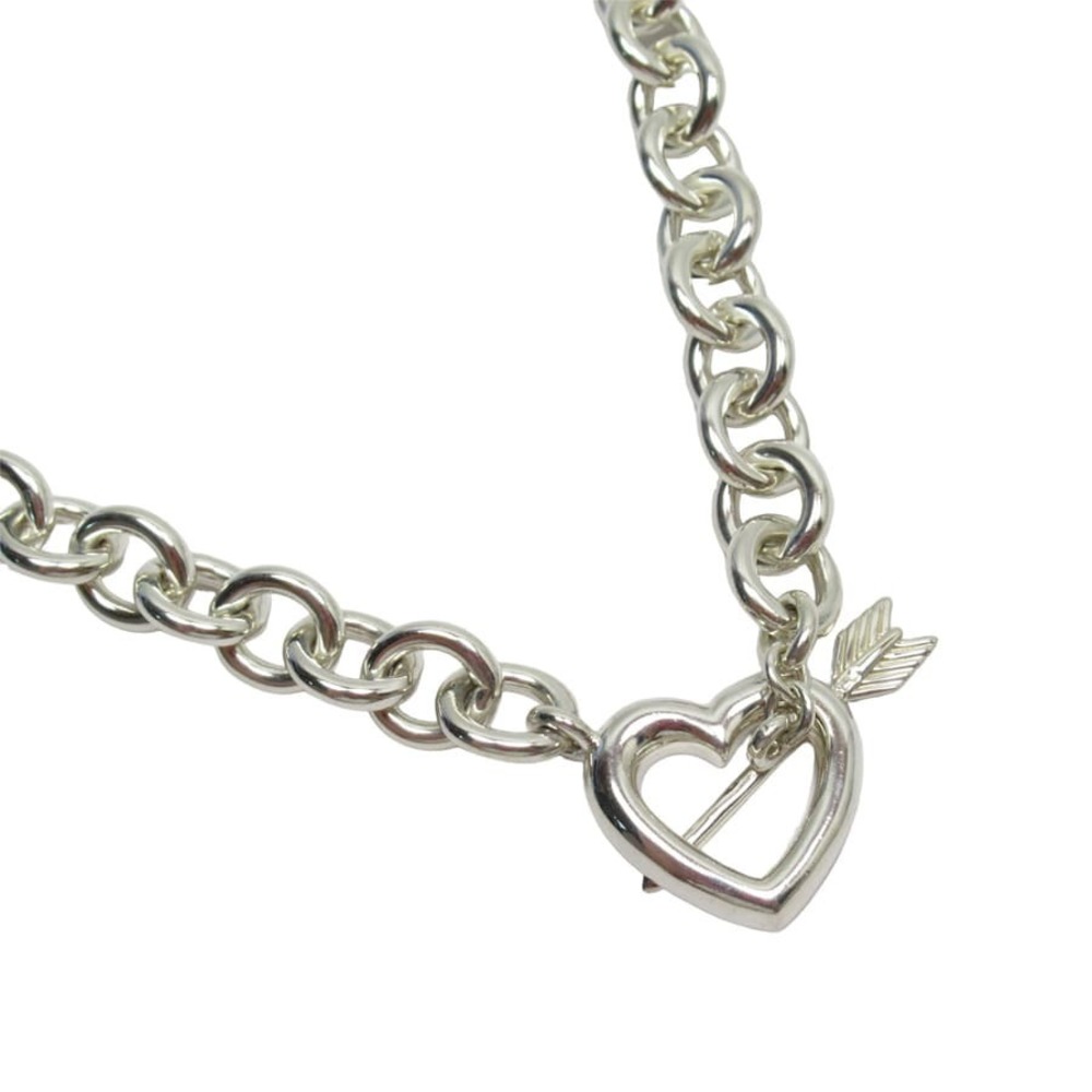 Tiffany Heart Arrow Necklace Silver